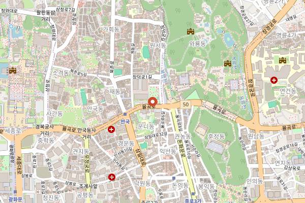 Map showing Green Table in Seoul