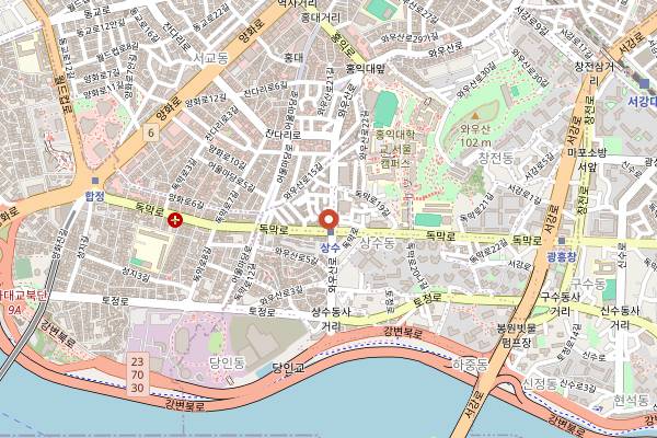 Map showing Gusto Taco in Seoul