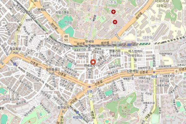 Map showing Hyeongje Galbi in Seoul