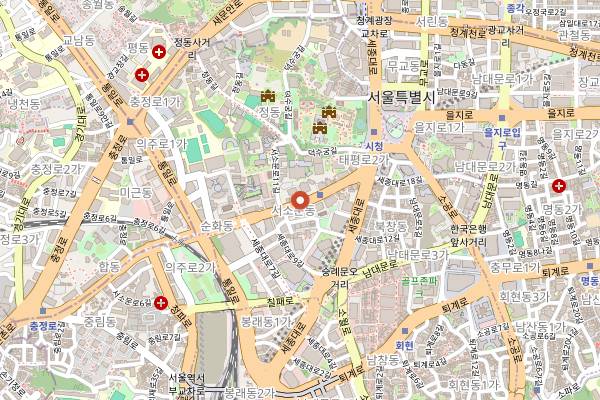 Map showing Manjok Ohyang Jokbal in Seoul
