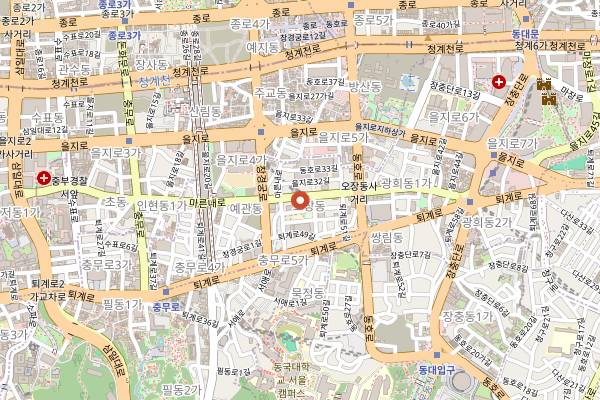 Map showing Ojangdong Hamheung Naengmyeon in Seoul