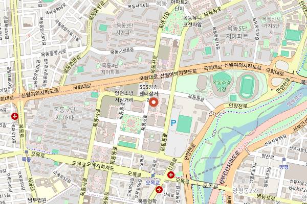 Map showing Omokjib in Seoul