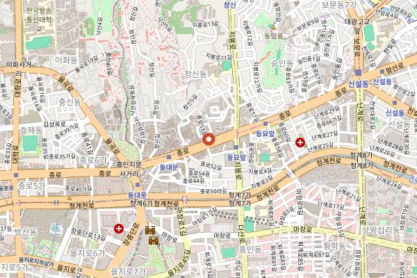 Map showing Pooja in Seoul