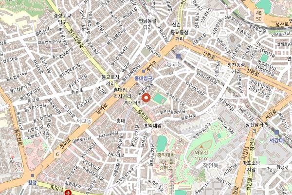 Map showing Primo Bacio Baci in Seoul