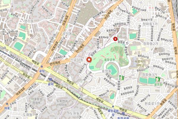 Map showing Sinseonggak in Seoul