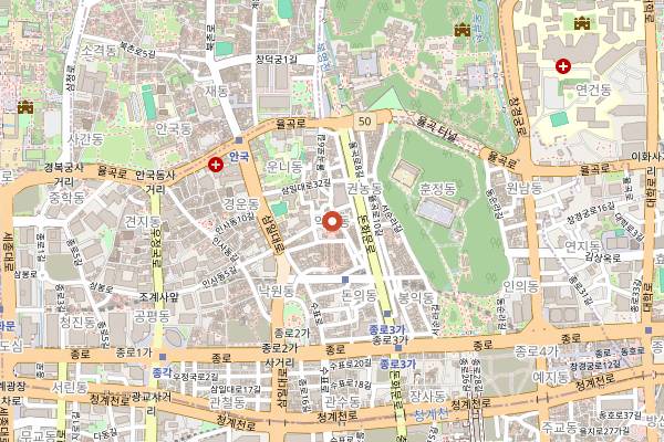 Map showing Vegan Insa in Seoul