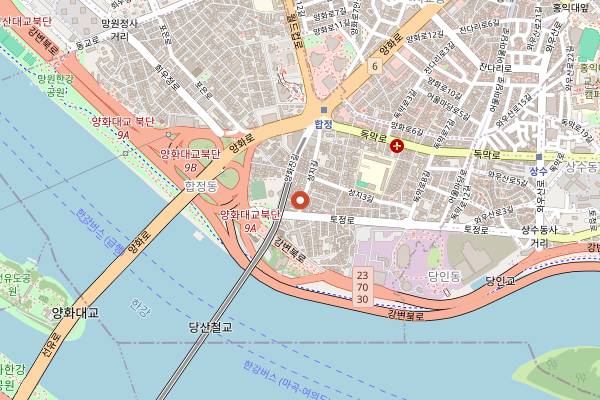 Map showing Pastel Coffee Works in Seoul