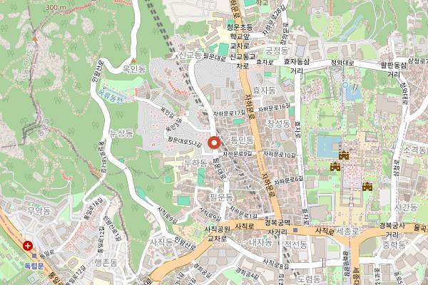 Map showing Institute of Korean Royal Cuisine in Seoul
