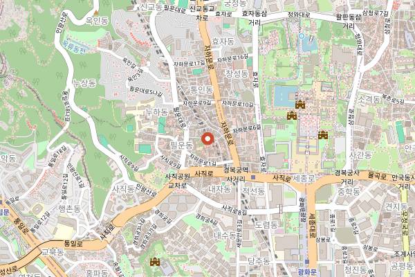 Map showing Tosokchon Samgyetang in Seoul