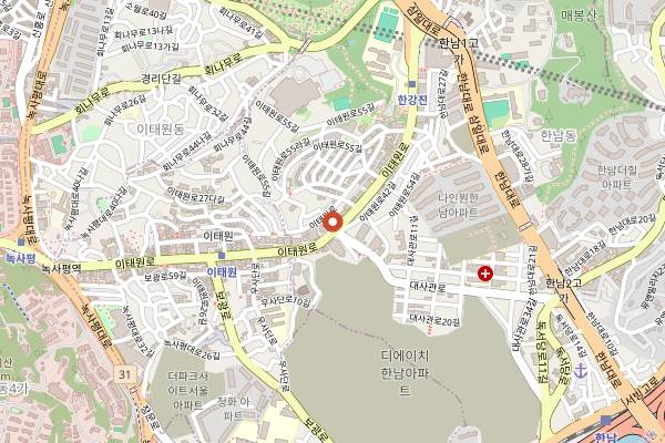Map showing Itaewon Global Village Festival in Seoul