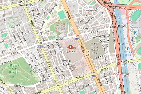 Map showing Seoul Coffee Festival in Seoul