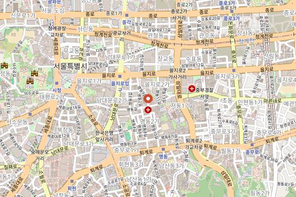 Map showing Hadongkwan in Seoul
