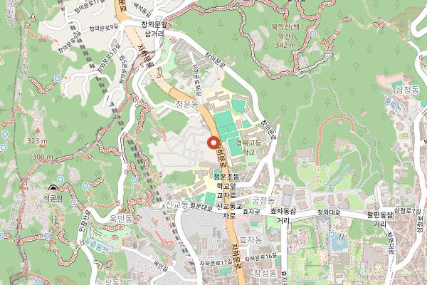 Map showing Jihwaja in Seoul