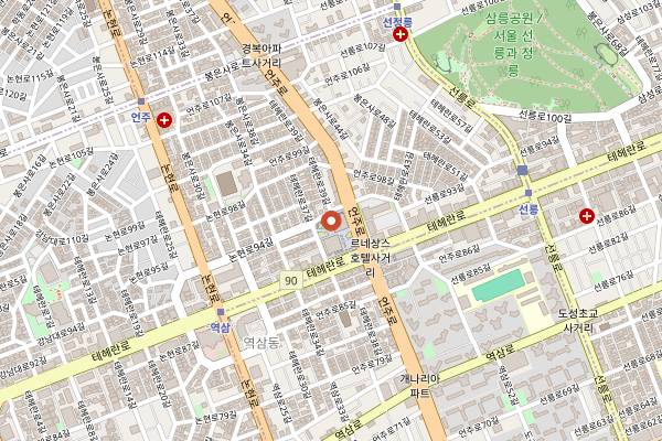 Map showing Restaurant Allen in Seoul