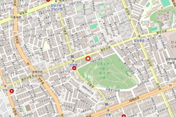Map showing Sudam in Seoul