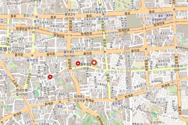 Map showing Room of Requirement in Seoul