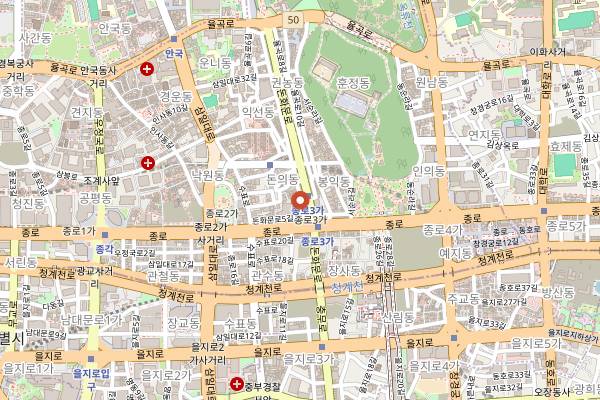 Map showing Yeongchunok in Seoul