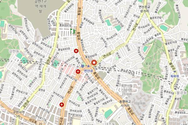 Map showing Yeonseo Market in Seoul