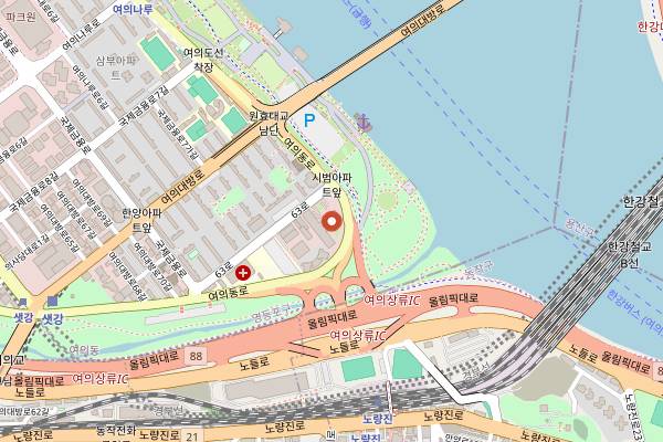 Map showing 63 Sky Art (Rooftop) in Seoul