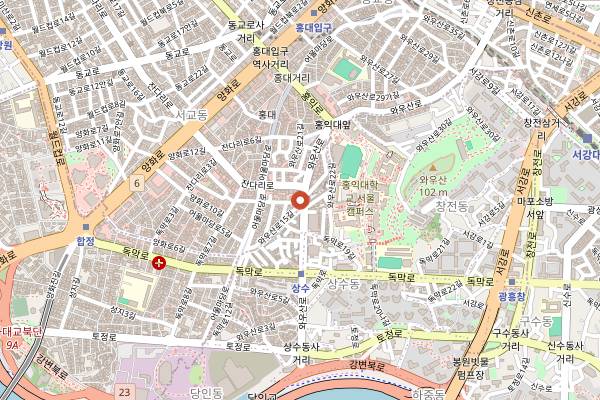 Map showing Evans in Seoul