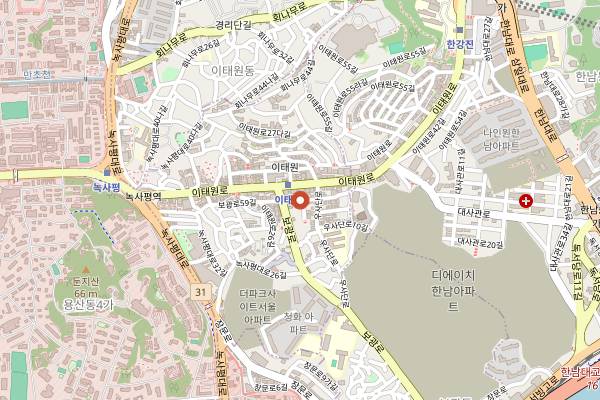 Map showing Southside Parlor in Seoul