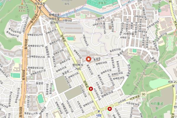 Map showing Byeokje Galbi in Seoul