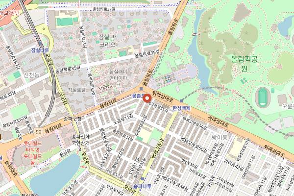 Map showing Sandeulhae in Seoul
