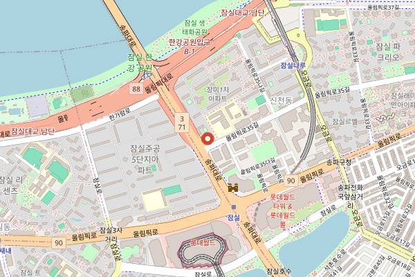 Map showing Bbobbai Bunsik in Seoul