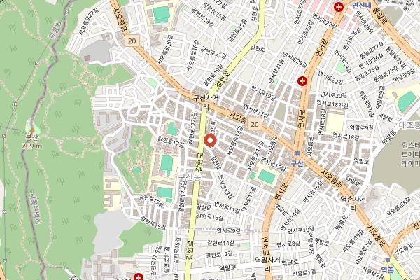 Map showing Cosmos Snack Bar in Seoul