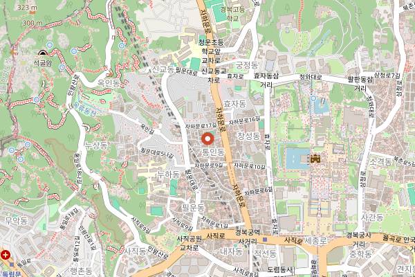 Map showing Sonmat Gimbap in Seoul