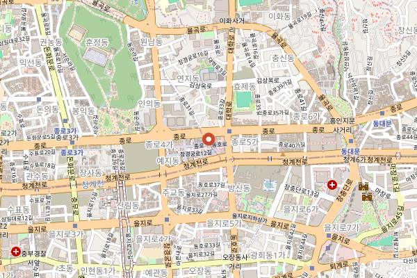 Map showing Soonhee's Bindaetteok in Seoul