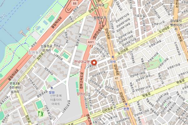 Map showing Found Local in Seoul