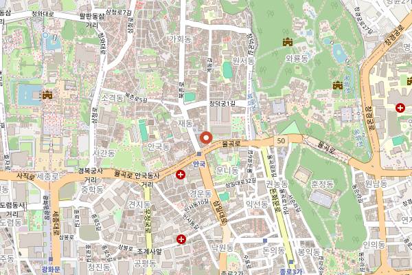 Map showing gaga in Seoul