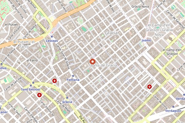 Map showing El Postre de Pere in Barcelona