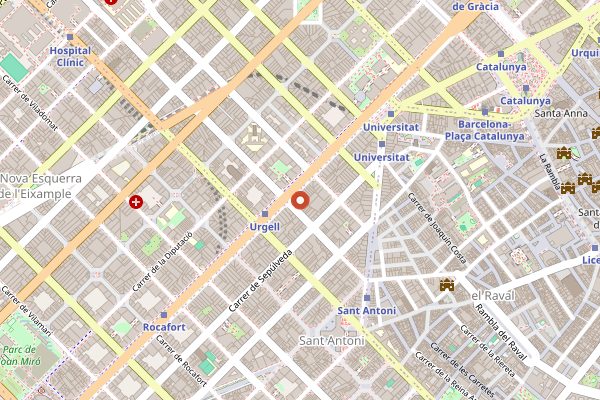 Map showing Escriba in Barcelona