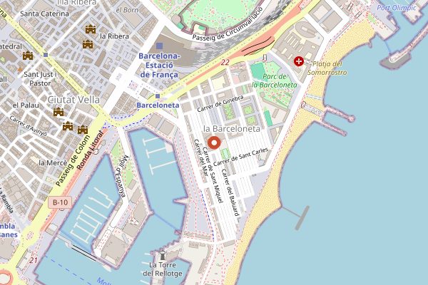 Map showing Forn Baluard in Barcelona