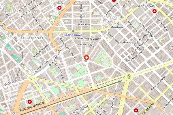 Map showing Oriol Balaguer Pastisseria in Barcelona