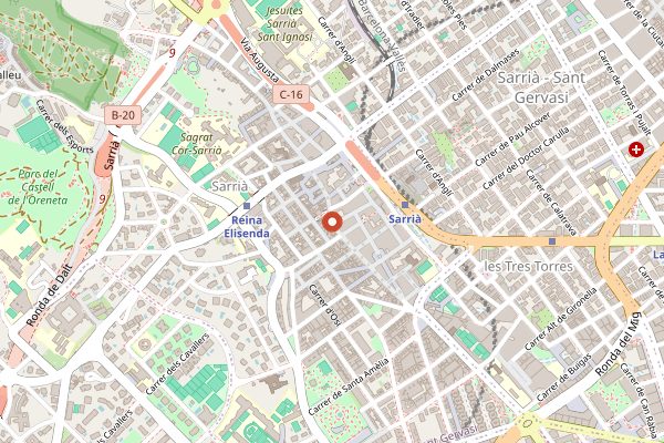 Map showing Pastisseria Canal in Barcelona