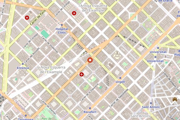 Map showing Turris in Barcelona
