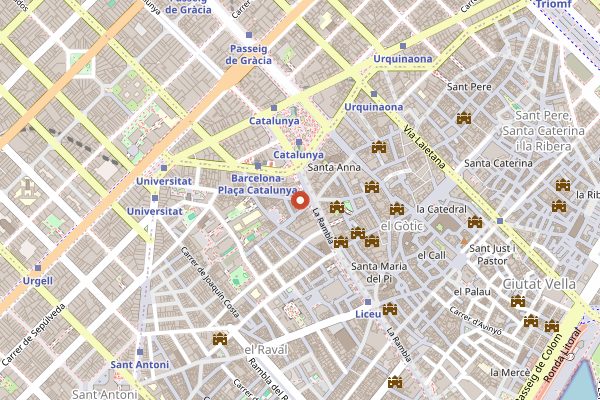 Map showing Boadas in Barcelona