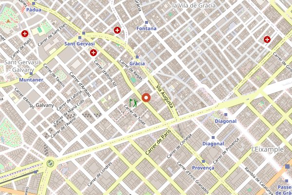 Map showing Bobby's Free in Barcelona