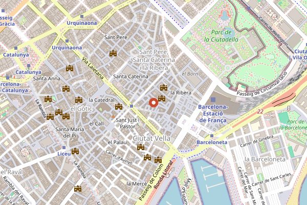 Map showing Dr Stravinsky in Barcelona