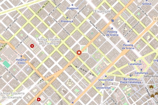 Map showing Solange Cocktails & Luxury Spirits in Barcelona