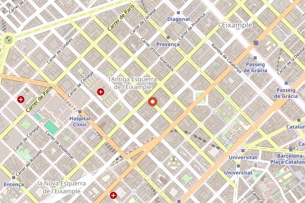 Map showing Sips in Barcelona