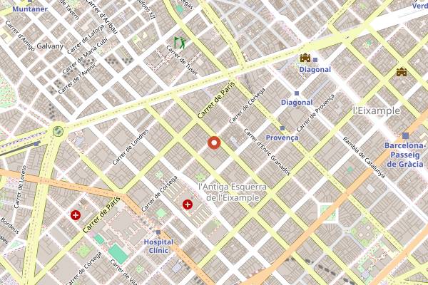 Map showing Solange Cocktails & Luxury Spirits in Barcelona