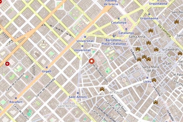 Map showing Two Schmucks in Barcelona