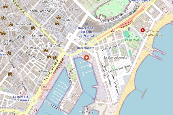 Map showing BlackLab Brewhouse in Barcelona