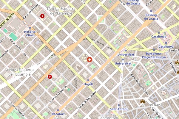 Map showing Napar BCN in Barcelona