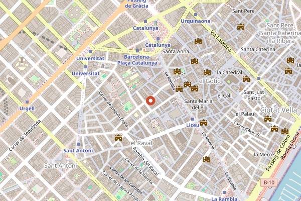 Map showing Biocenter (menu del dia) in Barcelona