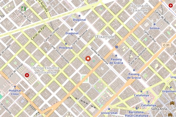 Map showing Dolso in Barcelona